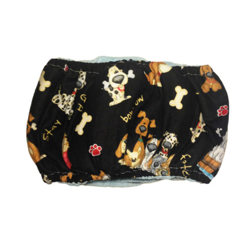 good doggie on black belly band - back good doggie on black belly band - back