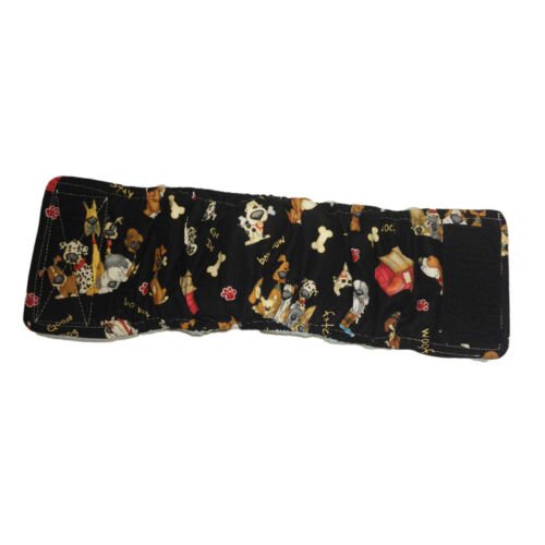 good doggie on black belly band - full good doggie on black belly band - full