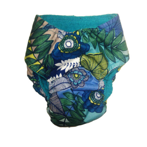 blue flower blossom diaper - back blue flower blossom diaper - back