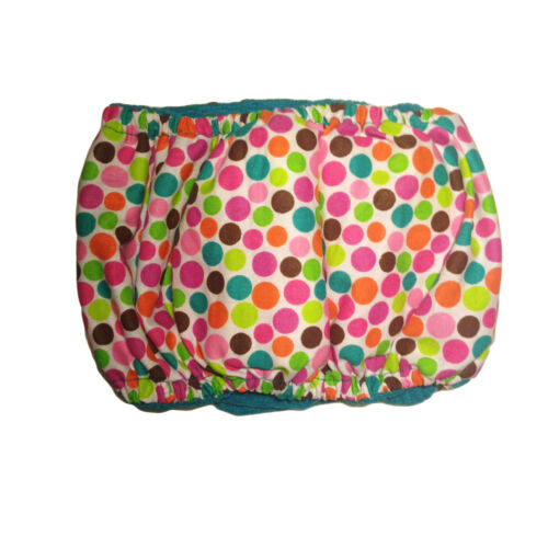 colorful polka dot on white belly band - back colorful polka dot on white belly band - back