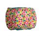 colorful polka dot on white belly band - back