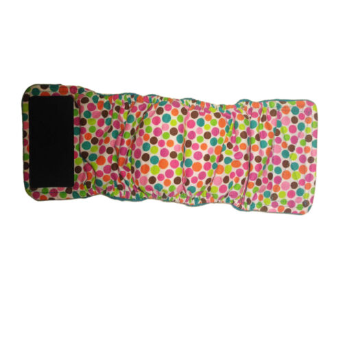 colorful polka dot on white belly band - full colorful polka dot on white belly band - full