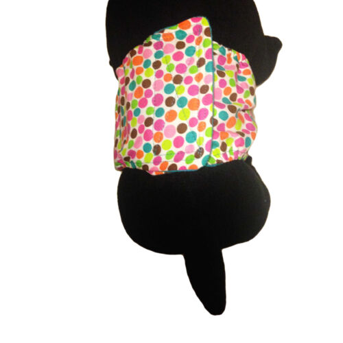 colorful polka dot on white belly band - model 2 colorful polka dot on white belly band - model 2