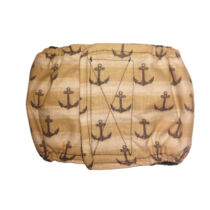 Gray Anchor on Beige  Dog Belly Band