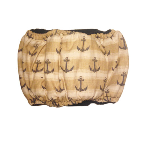 gray anchor on beige belly band - back gray anchor on beige belly band - back