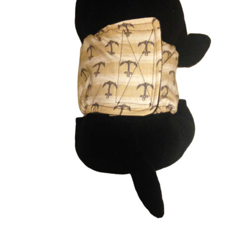 gray anchor on beige belly band - model 2 gray anchor on beige belly band - model 2