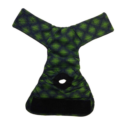 green double dots diaper - open