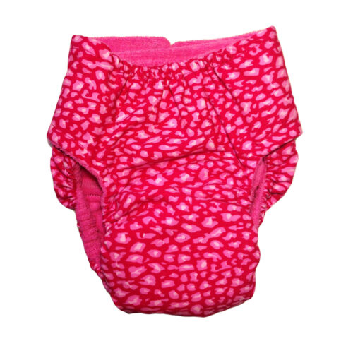 pink leopard diaper - back pink leopard diaper - back