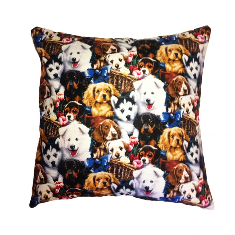 Cute Puppies Throw Pillow Cover