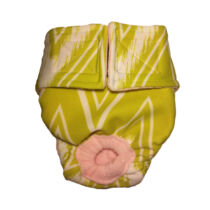 Lime Green Pattern Premium Waterproof Dog Diaper
