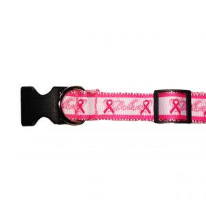Pink Ribbon Dog Collar