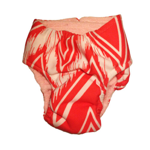 red pattern diaper - back red pattern diaper - back