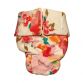 stylish flower on white diaper