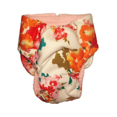 stylish flower on white diaper - back stylish flower on white diaper - back