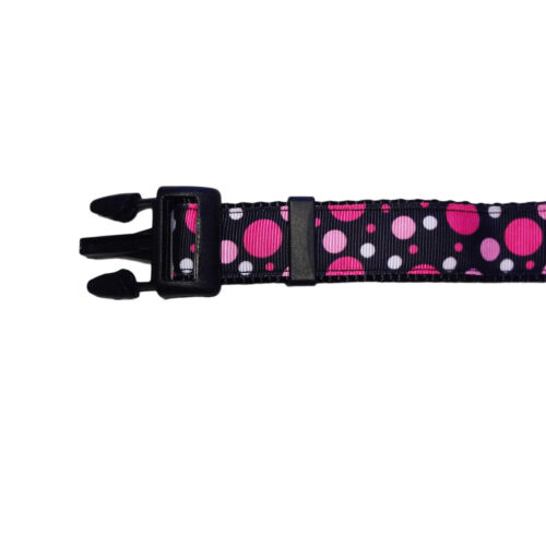 pink and white dots collar - side 1 pink and white dots collar - side 1