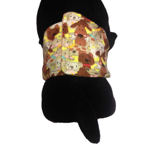 brown doggie with bones belly band - model 2 brown doggie with bones belly band - model 2