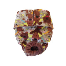 Brown Doggie with Bones Dog Diaper