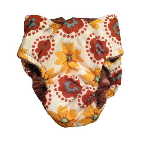 forever flower on white diaper - back forever flower on white diaper - back