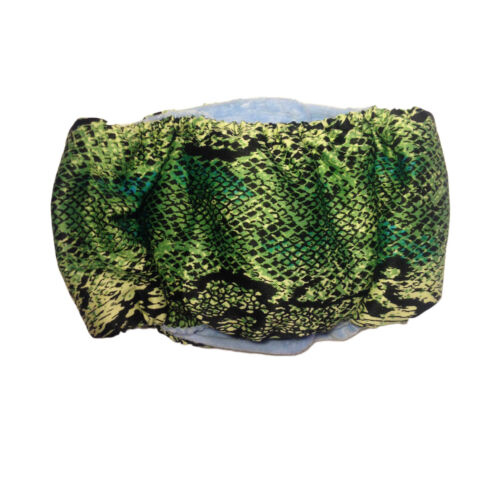 green snake skin belly band - back green snake skin belly band - back