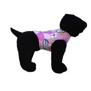 Purple Hibiscus Dog Harness Vest