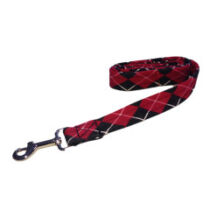 Red Argyle Dog Leash