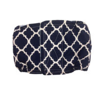 Quatrefoil White on Blue Dog Belly Band