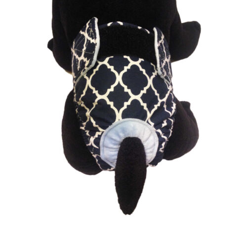 white quatrefoil on blue diaper - model 2 white quatrefoil on blue diaper - model 2