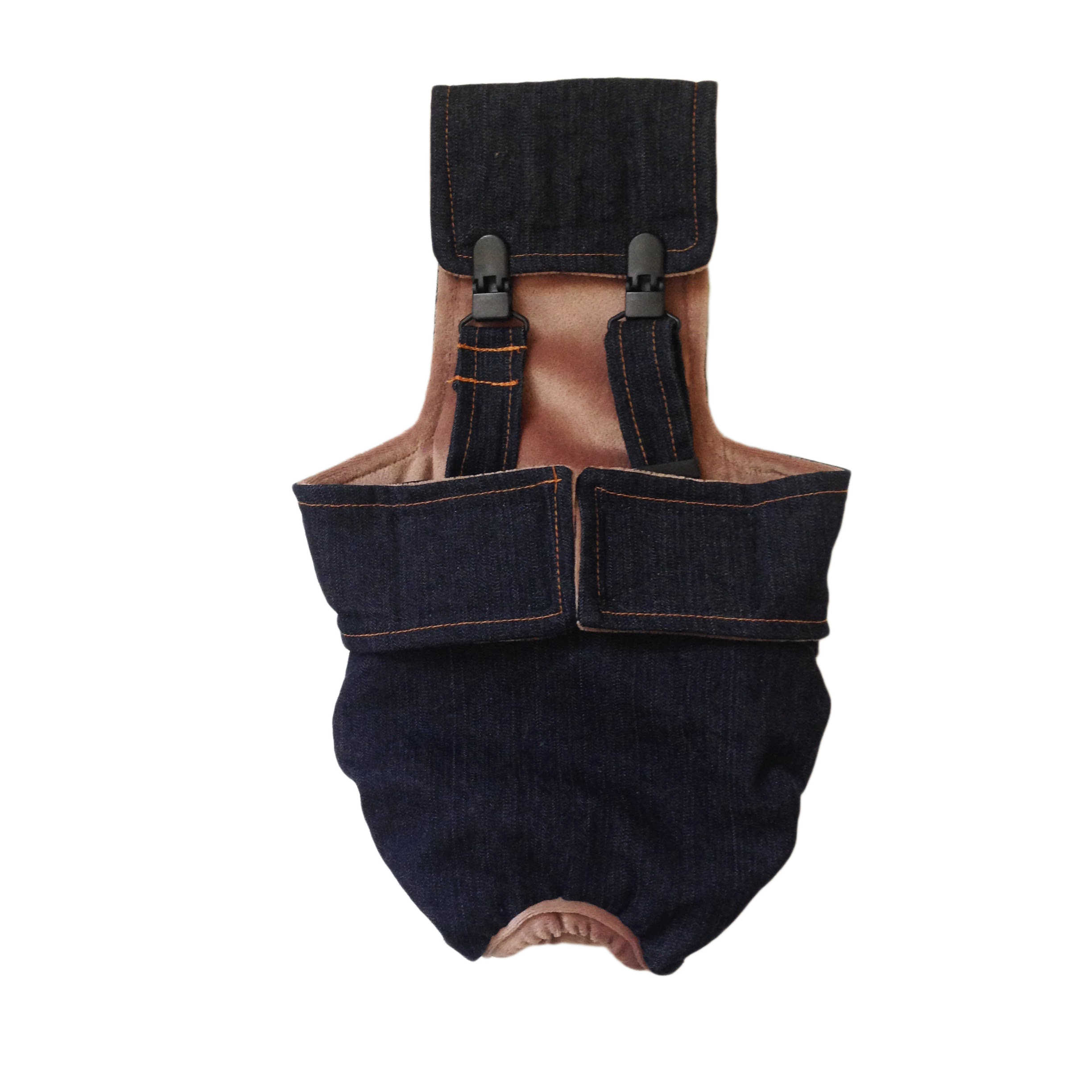 Barkertime Denim EscapeProof Washable Dog Diaper Overall