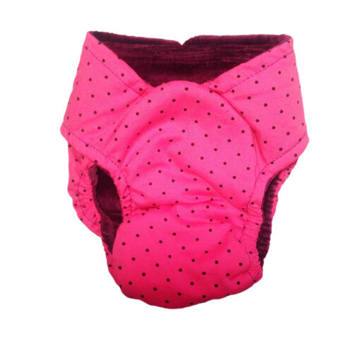 black polka dot on pink diaper - back black polka dot on pink diaper - back