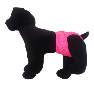 Black Polka Dot on Pink Washable Dog Diaper
