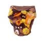 brown and yellow flowers diaper - back