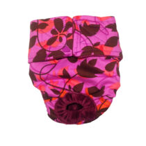 Flower in the Wind on Purple   Cat Diaper