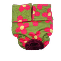 Lucky Flowers on Green Premium Waterproof Dog Diaper