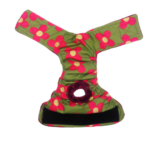 lucky flowers on green diaper - open lucky flowers on green diaper - open