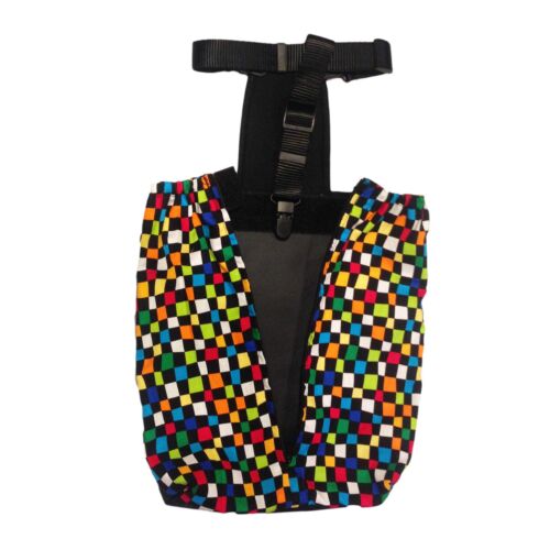 multi color check drag bag - open multi color check drag bag - open