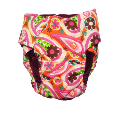 paisley flower on pink diaper - back paisley flower on pink diaper - back