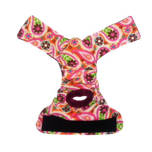 paisley flower on pink diaper - open paisley flower on pink diaper - open