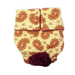 Paisley on Green Washable Cat Diaper