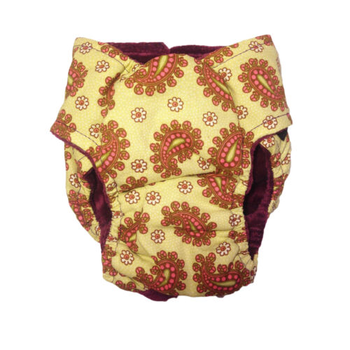 paisley on green diaper - back paisley on green diaper - back