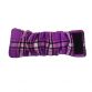 purple plaid belly band - open