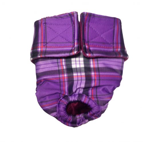 purple plaid diaper