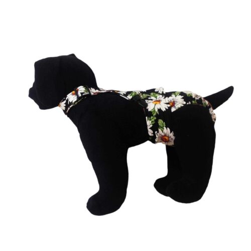 white daisy on black suspenders - model 2 white daisy on black suspenders - model 2