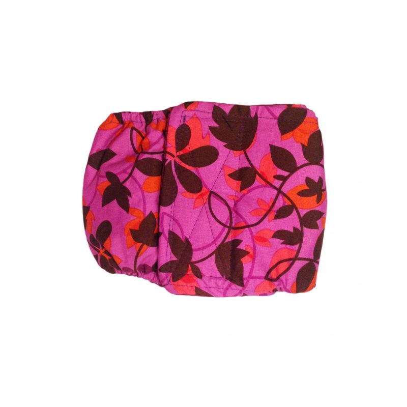 Flower in the Wind on Purple Dog Belly Band Male Wrap