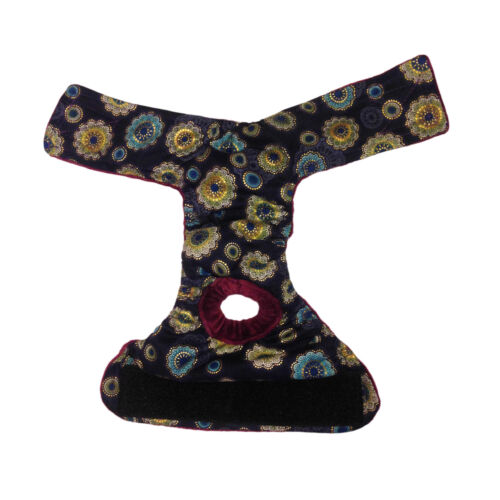 glory flower on dark blue diaper - open glory flower on dark blue diaper - open