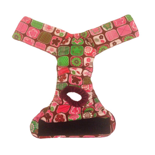 pink flower window diaper - open pink flower window diaper - open