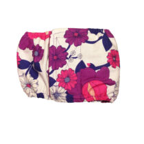 Purple Flower on White  Dog Belly Band