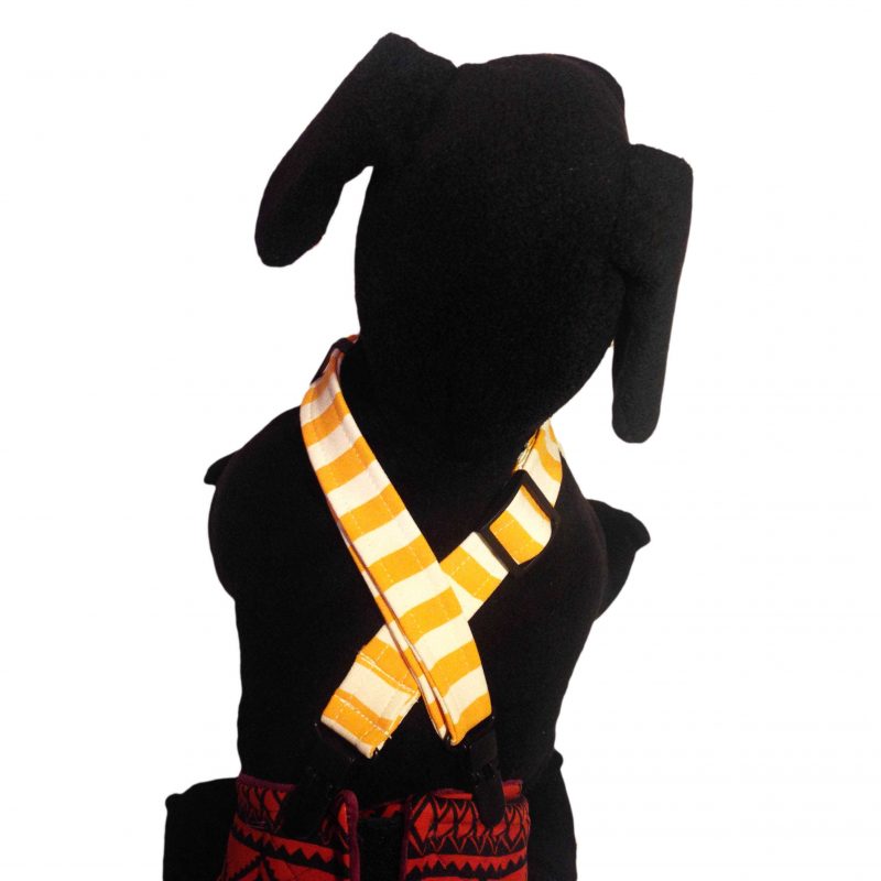 Lemon Stripes Adjustable Suspender to Keep Dog Diapers On