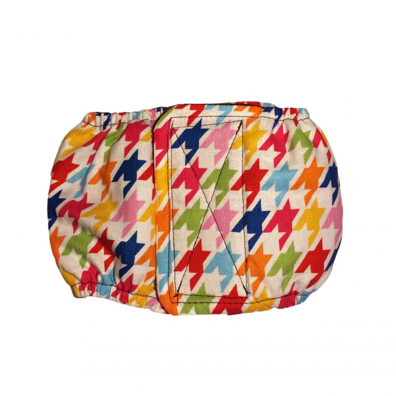 Colorful Houndstooth  Dog Belly Band