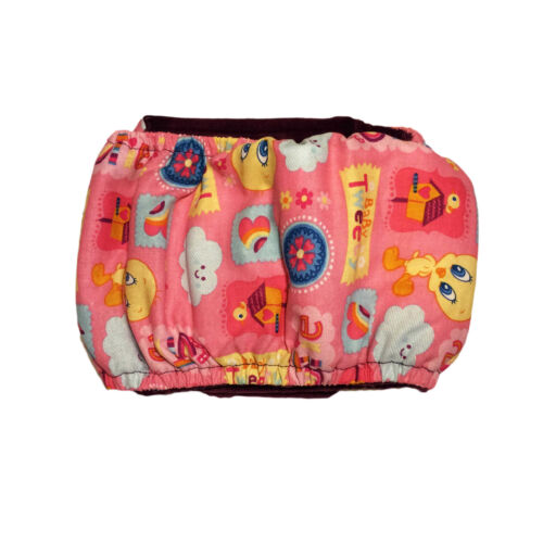 cutie baby tweety on pink belly band - back cutie baby tweety on pink belly band - back