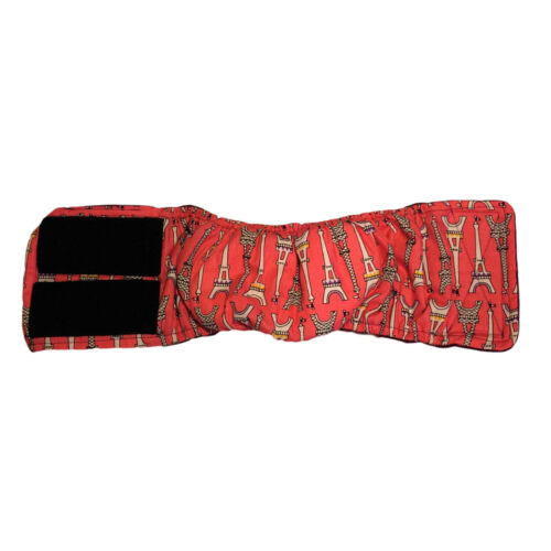 eiffel tower on pink belly band - open eiffel tower on pink belly band - open